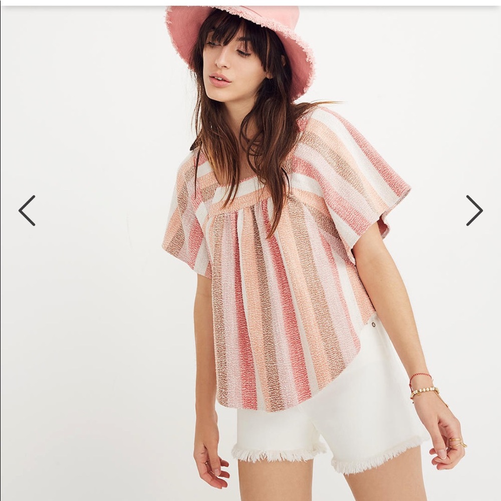 Madewell Texture & Thread Butterfly
Top in Sherbet Stripe. Size S